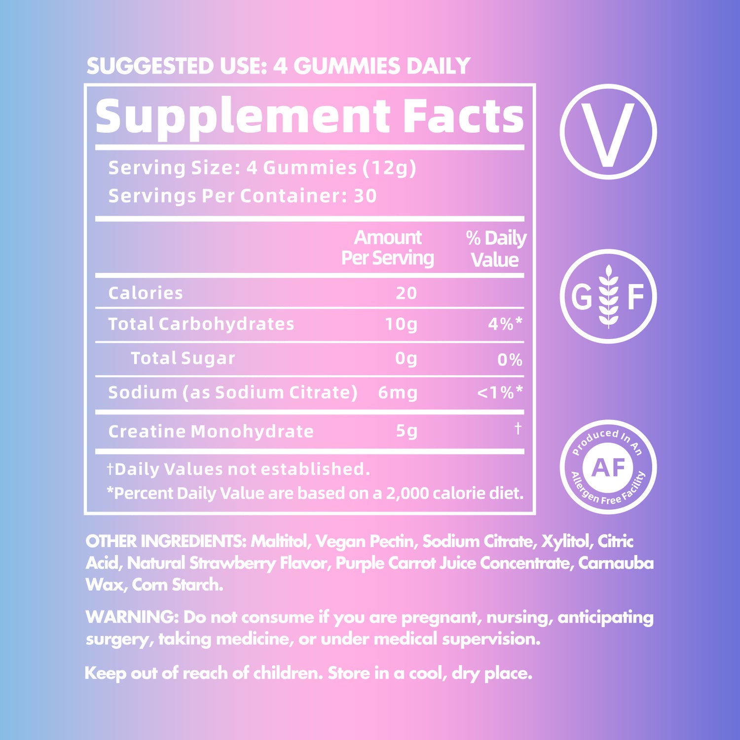 Kreatin Gummis 5000mg - Jordgubb