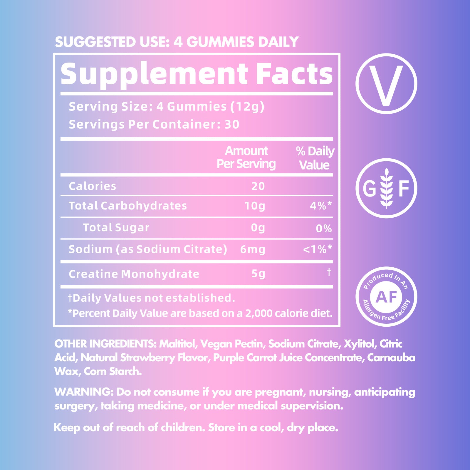 Kreatin Gummis 5000mg - Jordgubb